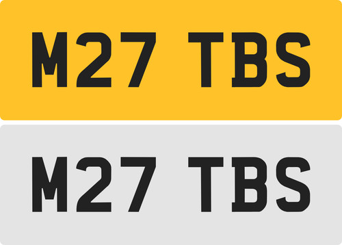 Tbs private number plate - private,