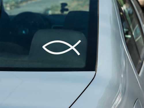 Vinyl christian fish sticker - fish,