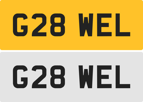 Wel private number plate - private,