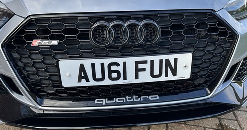 Audi number plate au61 fun - audi,