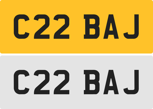 Baj private number plate - private,