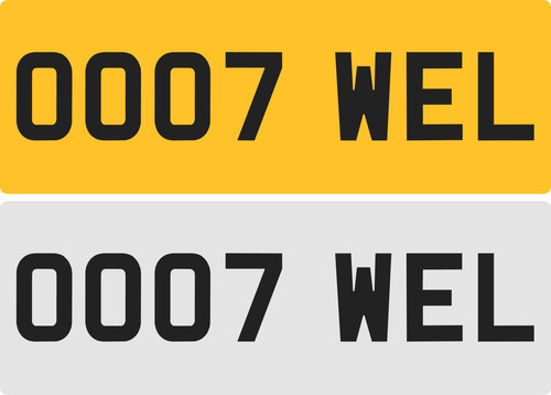 007 wel private number - private, plate