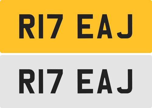 Eaj private number plate - number,