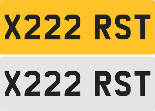 Rst private number plate - /rt,