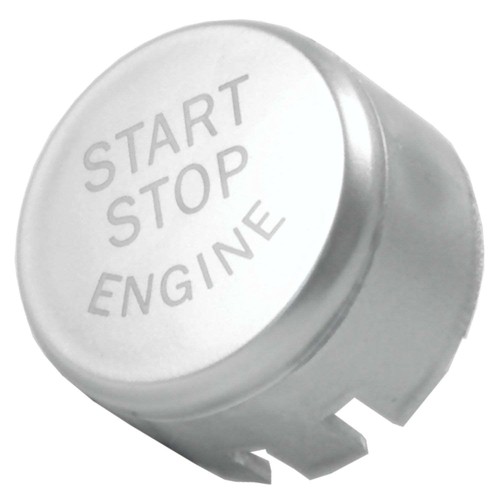 Start stop button gloss - start, silver