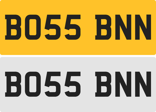 Bnn boss private - number, plate