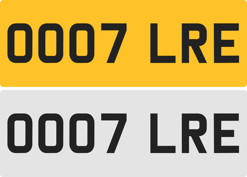 007 lre private number plate - private,
