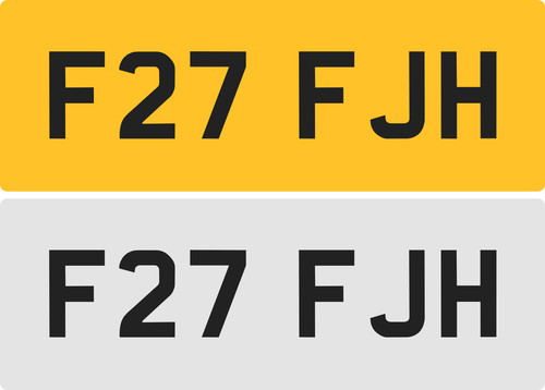 Fjh private number plate - number,