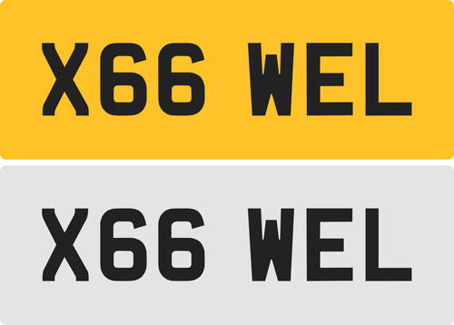Wel private number plate - private,