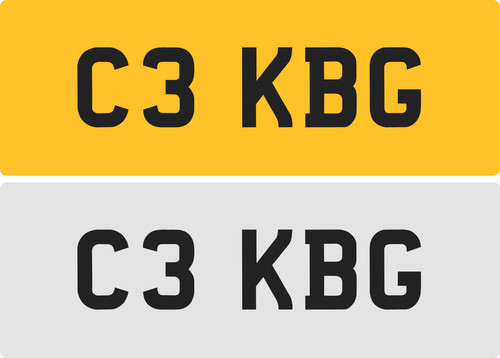 Kbg private number plate - number,