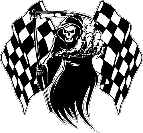 Racing grim reaper skull - reaper,