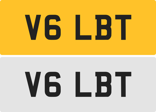 Lbt private number plate - number,