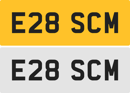Scm private number plate - /sm,